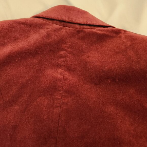 Banana Republic Veluro Oversized Blazer Double Breasted Velvet Red - Picture 7 of 12